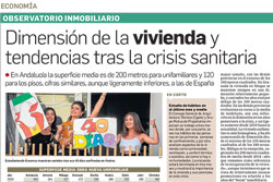 Dimensión de la vivienda en Andalucía y tendencias que surgen de la crisis sanitaria