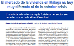 El mercado de la vivienda en Málaga es hoy muy diferente al de la anterior crisis