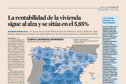 El precio de la vivienda continúa lastrando la rentabilidad del alquiler