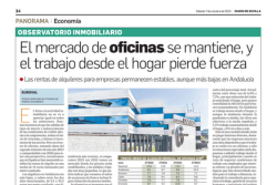 Observatorio Inmobiliario – El mercado de oficinas se mantiene, y el trabajo desde el hogar pierde fuerza